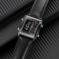 Original Skmei 1868 Boys New Style Design Famous Watch Digital Analog Mens Wrist Watches for Men Luxury Watch - Without Box - Black With Golden Case